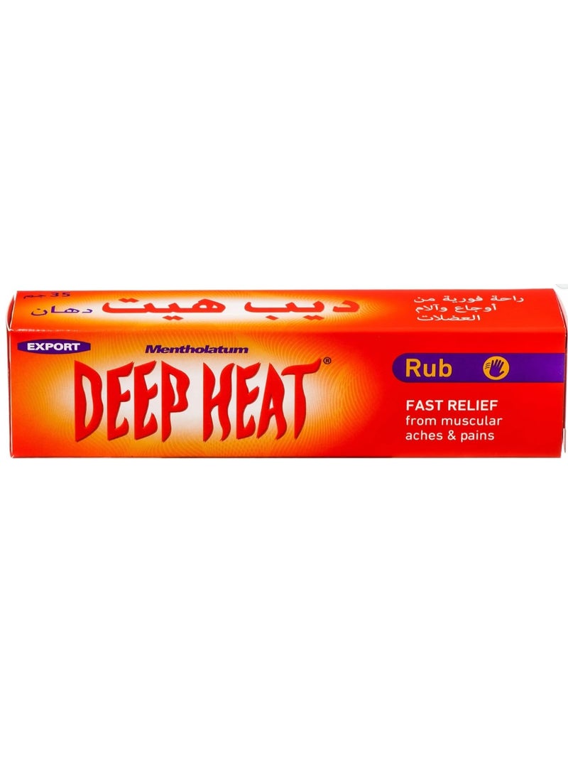 Deep Heat Heat Rub, For Muscular & Rheumatic Aches, Pain and Stiffness, 35g (Pack of 1) - Image 1
